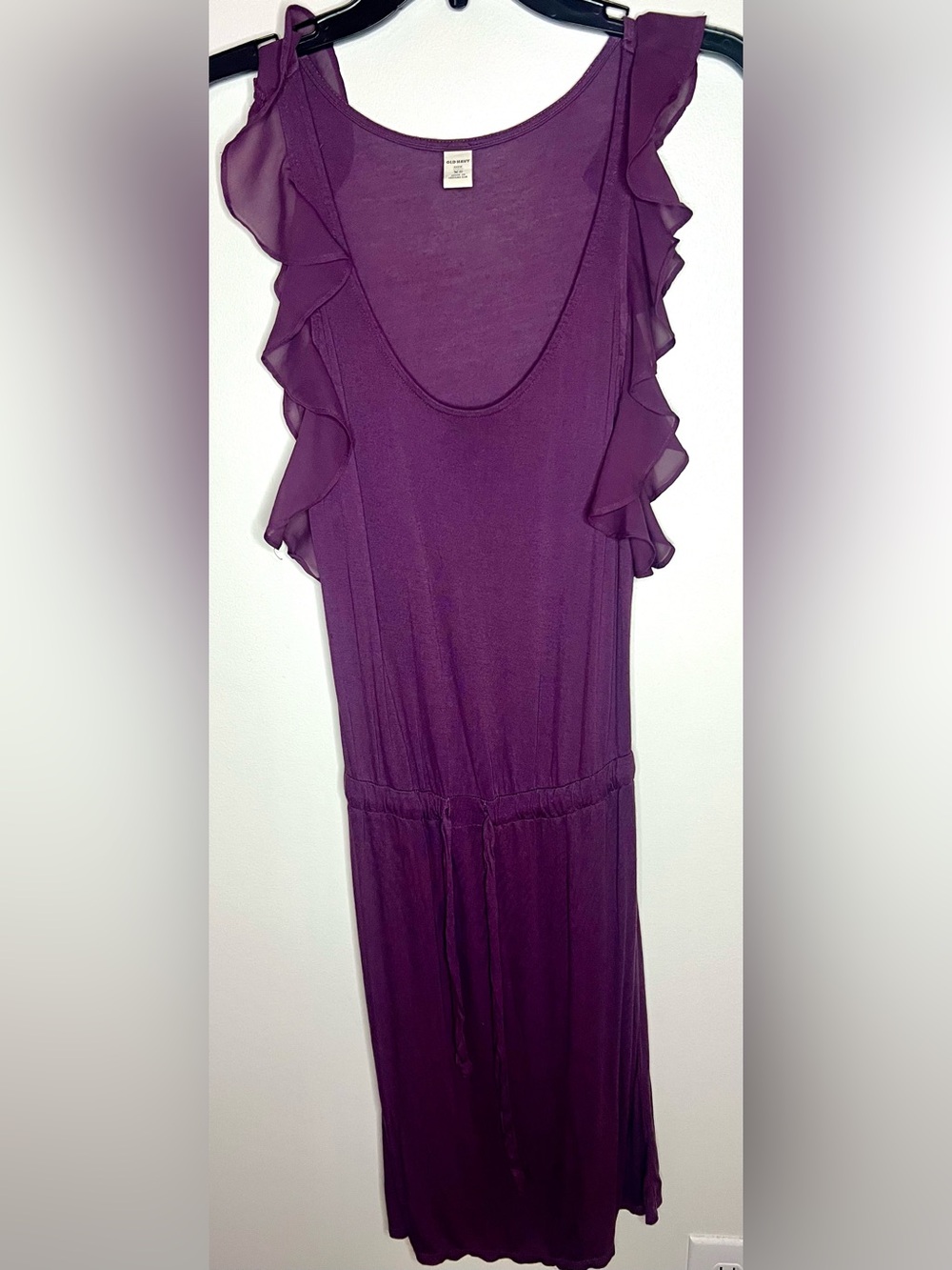 Old Navy Purple Ruffle Sleeve Midi Dress Soft Feminine Cottagecore XS